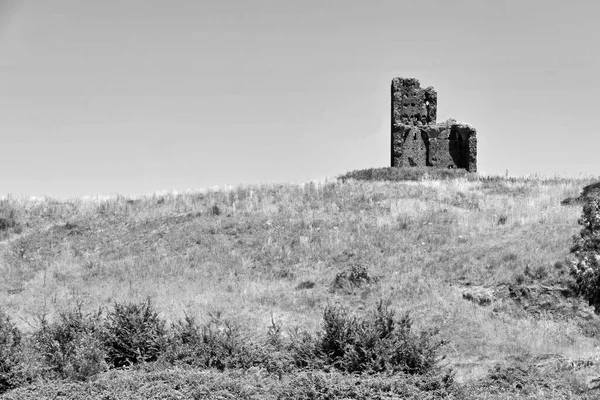 Italy Lazio Rome Province View Countryside Ruins Romanic Church — Stock Photo, Image