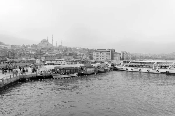 Turecko Istanbul Ledna 2010 Pohled Město Bosphorského Průlivu Editorial — Stock fotografie