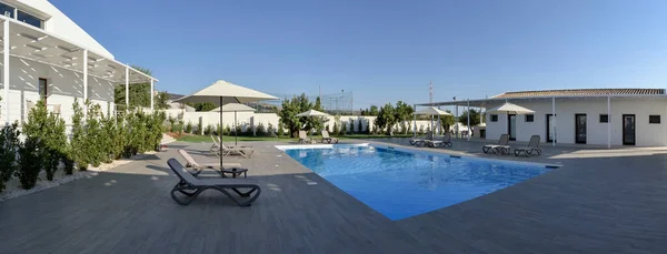 Itália Sicília Modica Província Ragusa Julho 2017 Área Piscina Hotel — Fotografia de Stock