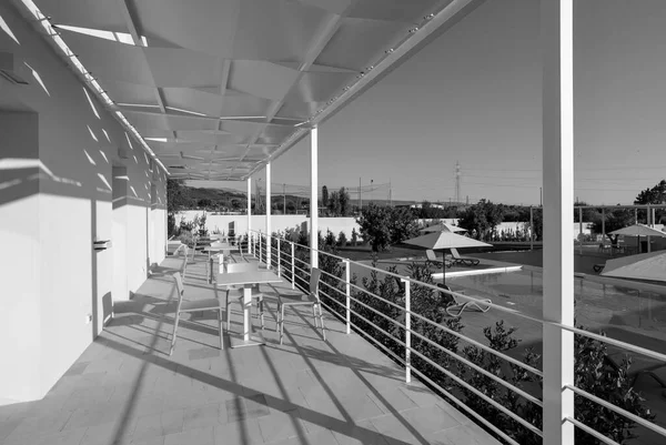 Italy Sicily Modica Ragusa Province July 2017 Hotel Terrace Breakfast — Stock Photo, Image