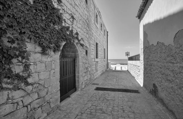 Itália Sicília Mar Mediterrâneo Donnalucata Província Ragusa Antigas Casas Pedra — Fotografia de Stock