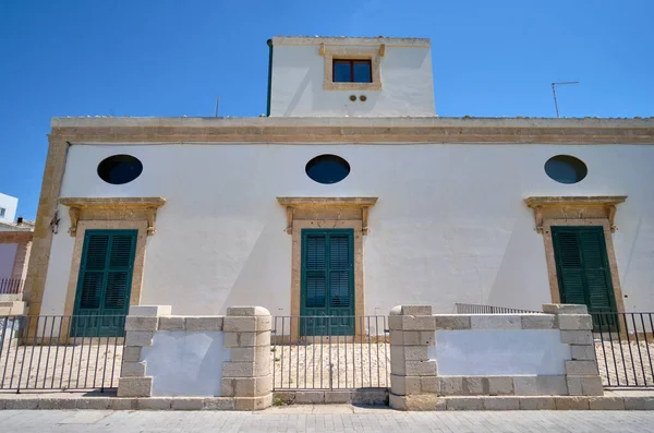 Italia Sicilia Mar Mediterráneo Donnalucata Provincia Ragusa Antigua Casa Piedra —  Fotos de Stock