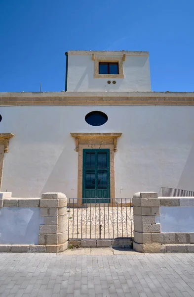 Italia Sicilia Mar Mediterráneo Donnalucata Provincia Ragusa Antigua Casa Piedra — Foto de Stock