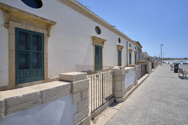 Италия Сицилия Средиземное Море Фалуката Ragusa Province Старые Каменные Дома — стоковое фото