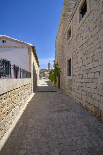 Italia Sicilia Mar Mediterráneo Donnalucata Provincia Ragusa Antiguas Casas Piedra — Foto de Stock