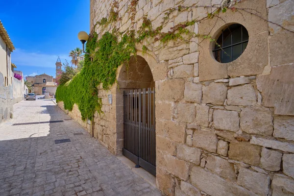 Italia Sicilia Mar Mediterráneo Donnalucata Provincia Ragusa Antiguas Casas Piedra — Foto de Stock