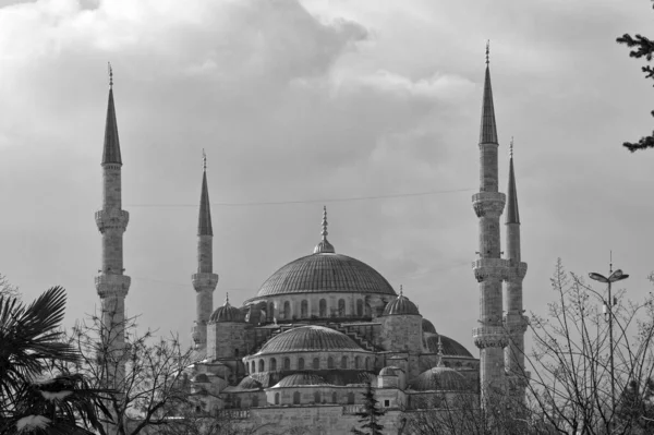 Τουρκία Κωνσταντινούπολη Άποψη Του Αυτοκρατορικού Τζαμιού Σουλταναχμέτ Επίσης Γνωστό Μπλε — Φωτογραφία Αρχείου