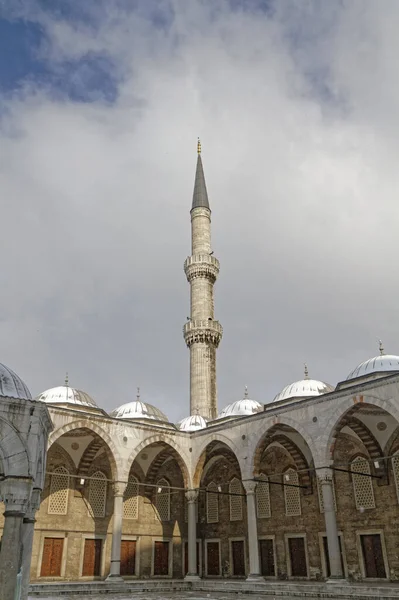 Turcja Istambuł Śnieg Meczecie Cesarskim Sultanahmet Znanym Również Jako Błękitny — Zdjęcie stockowe