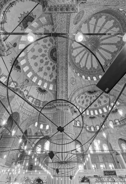 Turchia Istanbul Gli Interni Della Moschea Imperiale Sultanahmet Conosciuta Anche — Foto Stock