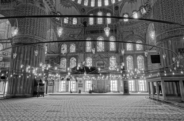 Turkey Istanbul Interiors Sultanahmet Imperial Mosque Also Known Blue Mosque — Stock Photo, Image