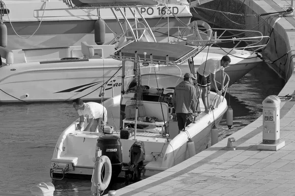 Italie Sicile Méditerranée Marina Ragusa Province Raguse Juin 2021 Pêcheurs — Photo