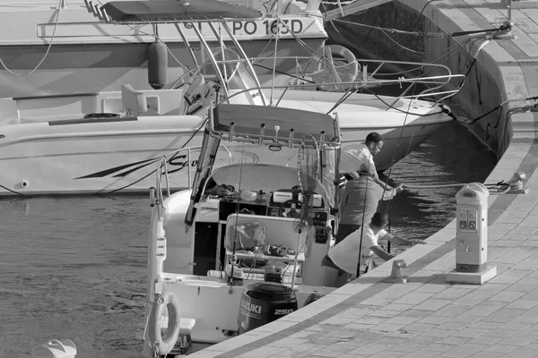 Italie Sicile Méditerranée Marina Ragusa Province Raguse Juin 2021 Pêcheurs — Photo