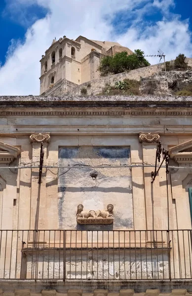 Italy Sicily Scicli Ragusa Province Baroque Building Facade Santa Maria — Stock Photo, Image