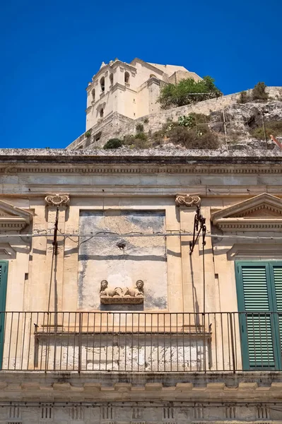 Ιταλία Σικελία Scicli Επαρχία Ragusa Πρόσοψη Μπαρόκ Κτιρίου Και Μοναστήρι — Φωτογραφία Αρχείου
