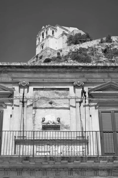 Itália Sicília Scicli Província Ragusa Fachada Barroca Edifício Mosteiro Santa — Fotografia de Stock