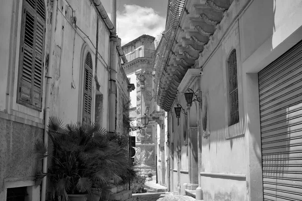 Itália Sicília Scicli Província Ragusa Antigos Edifícios Barrocos Fachada Barroca — Fotografia de Stock