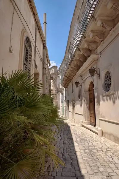 Itálie Sicílie Scicli Provincie Ragusa Staré Barokní Stavby Barokní Fasáda — Stock fotografie