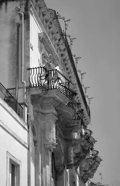 Italy Sicily Scicli Ragusa Province Facades Baroque Buildings — Stock Photo, Image