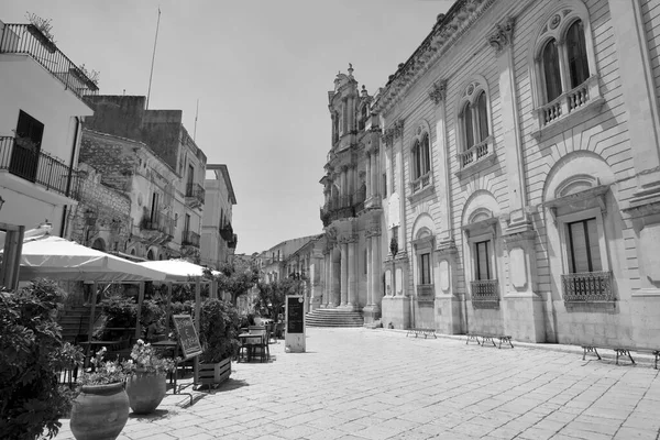 Italia Sicilia Scicli Provincia Ragusa Vista Fachada Del Edificio Del — Foto de Stock