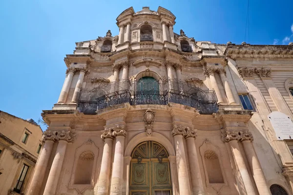 Italy Sicily Scicli Ragusa Province John Baroque Church Facade 18Th — Stock Photo, Image