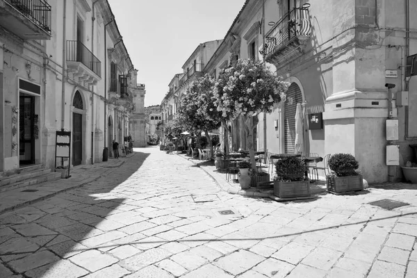 Italia Sicilia Scicli Provincia Ragusa Las Fachadas Edificios Barrocos Calle — Foto de Stock