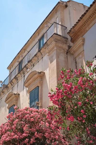 Italy Sicily Scicli Ragusa Province Facades Baroque Buildings Mormino Penna — Stock Photo, Image