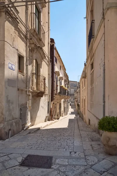 Italia Sicilia Scicli Provincia Ragusa Las Fachadas Edificios Barrocos Una — Foto de Stock