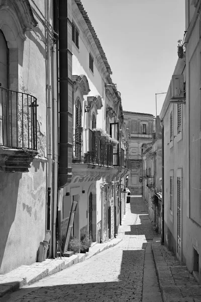 Italy Sicily Scicli Ragusa Province Facades Baroque Buildings Central Street — Stock Photo, Image