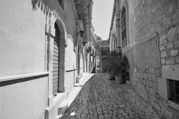 Italy Sicily Scicli Ragusa Province Facades Baroque Buildings Central Stone — Stock Photo, Image