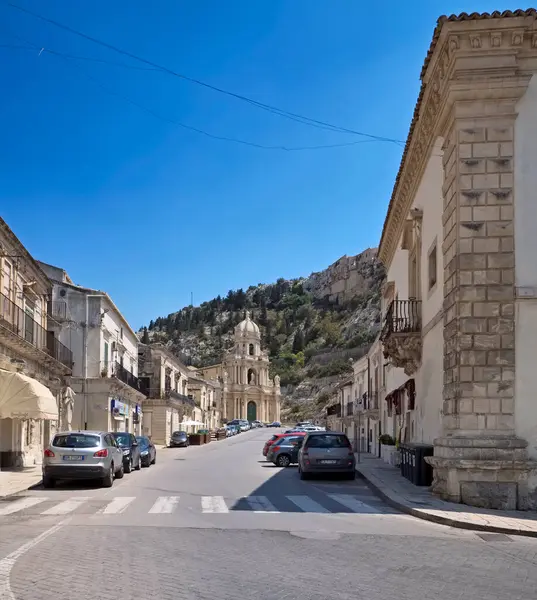 Italia Sicilia Scicli Provincia Ragusa Junio 2021 Vista Una Calle — Foto de Stock