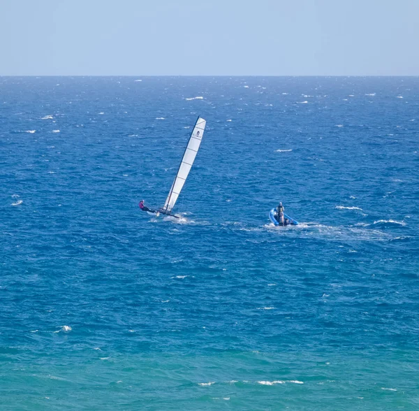 Italia Sicilia Mar Mediterráneo Marina Ragusa Provincia Ragusa Hombres Corriendo —  Fotos de Stock