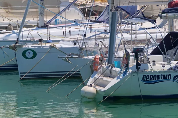 Italien Sizilien Mittelmeer Marina Ragusa Provinz Ragusa Juni 2021 Luxusyachten — Stockfoto