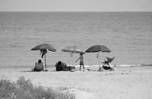 Italia Sicilia Mar Mediterráneo Costa Arenosa Meridional Playa Grande Provincia — Foto de Stock