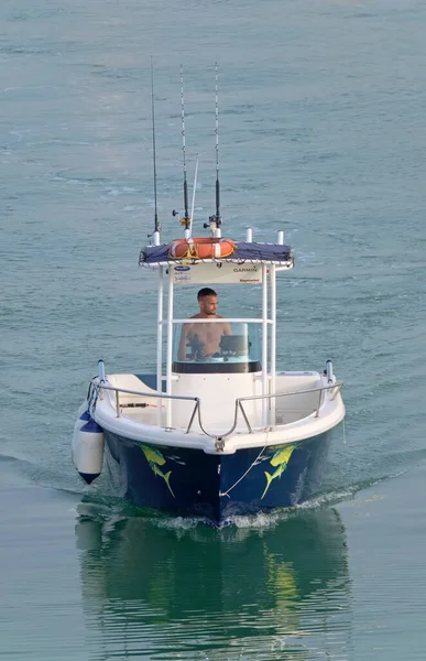 Italie Sicile Méditerranée Marina Ragusa Province Raguse Juin 2021 Pêcheur — Photo