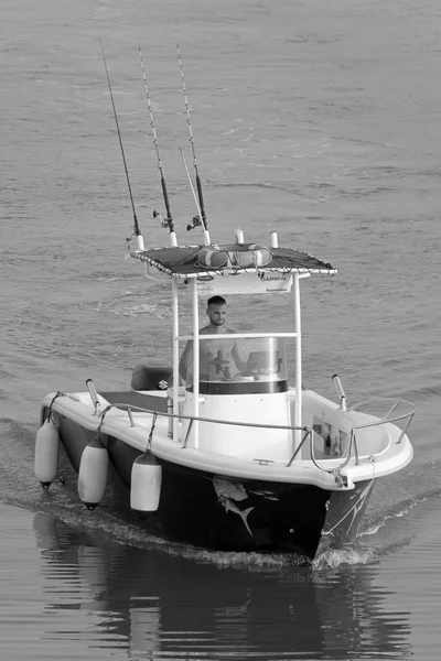 Italie Sicile Méditerranée Marina Ragusa Province Raguse Juin 2021 Pêcheur — Photo