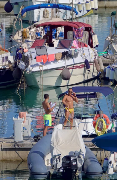 Itália Sicília Mar Mediterrâneo Marina Ragusa Província Ragusa Julho 2021 — Fotografia de Stock