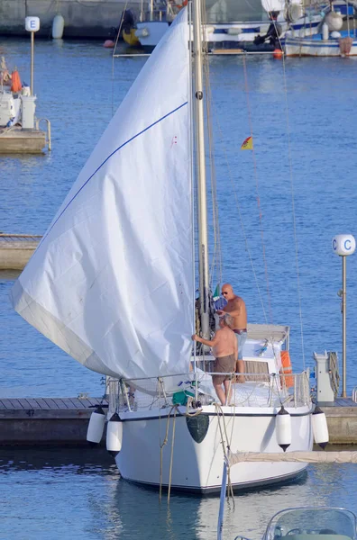 Italie Sicile Méditerranée Marina Ragusa Province Raguse Juillet 2021 Hommes — Photo