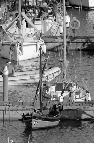 Italie Sicile Méditerranée Marina Ragusa Province Raguse Bateaux Moteur Yachts — Photo