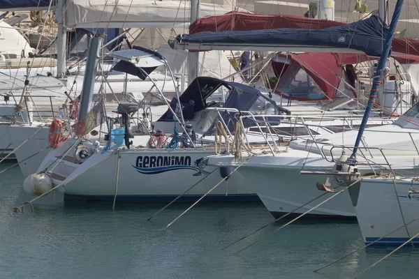 Italien Sizilien Mittelmeer Marina Ragusa Provinz Ragusa Juli 2021 Luxusyachten — Stockfoto