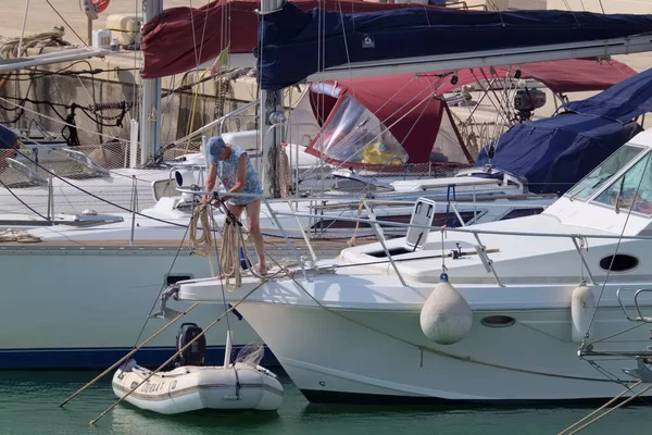 Італія Сицилія Середземне Море Марина Рагуса Провінція Рагуса Серпня 2021 — стокове фото