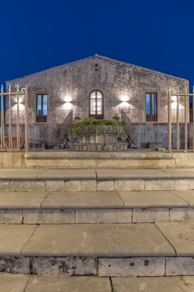 Italie Sicile Province Raguse Campagne Élégante Ferme Privée Vue Sur — Photo