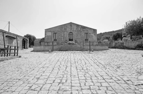 Italia Sicilia Provincia Ragusa Campagna Elegante Casa Colonica Privata Vista — Foto Stock