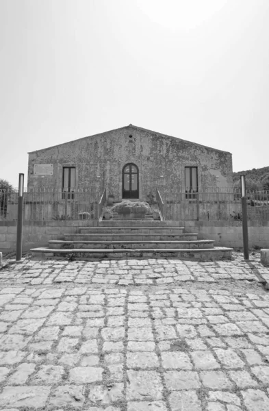 Italia Sicilia Provincia Ragusa Campagna Elegante Casa Colonica Privata Vista — Foto Stock