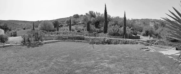 Itálie Sicílie Provincie Ragusa Venkov Elegantní Soukromý Statek Výhled Zahrady — Stock fotografie