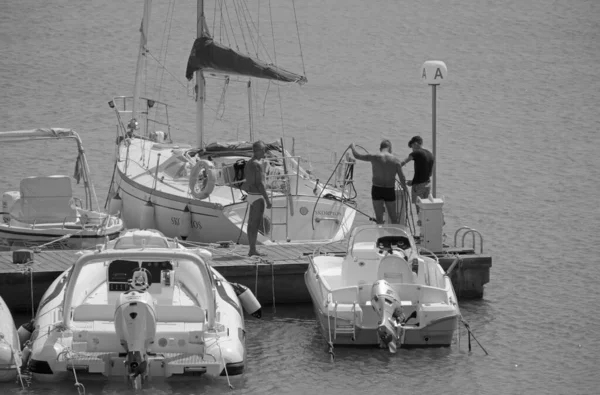 Italie Sicile Méditerranée Marina Ragusa Province Raguse Août 2021 Personnes — Photo