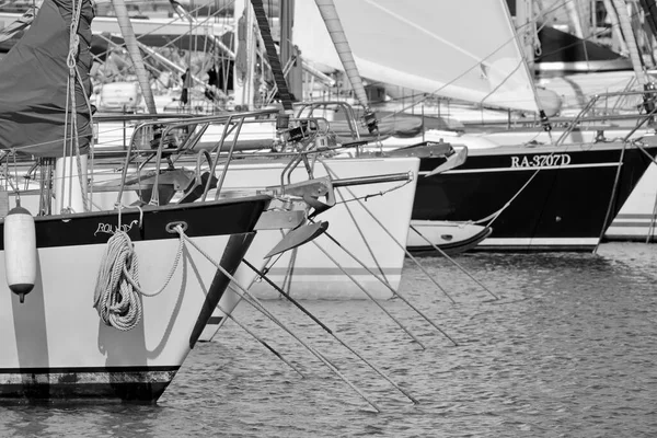 Itálie Sicílie Středozemní Moře Marina Ragusa Provincie Ragusa Plachetnice Přístavu — Stock fotografie