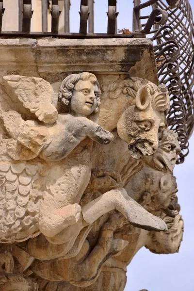 Itália Sicília Scicli Província Ragusa Unesco Barroco Fava Palace Fachada — Fotografia de Stock