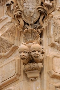 İtalya, Sicilya, Scicli (Ragusa ili), Barok Beneventano Sarayı (18. yüzyıl A.C..)