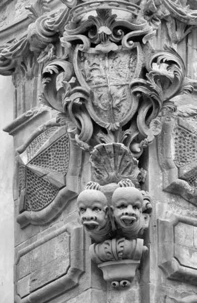 Itália Sicília Scicli Província Ragusa Fachada Barroca Palácio Beneventano Com — Fotografia de Stock