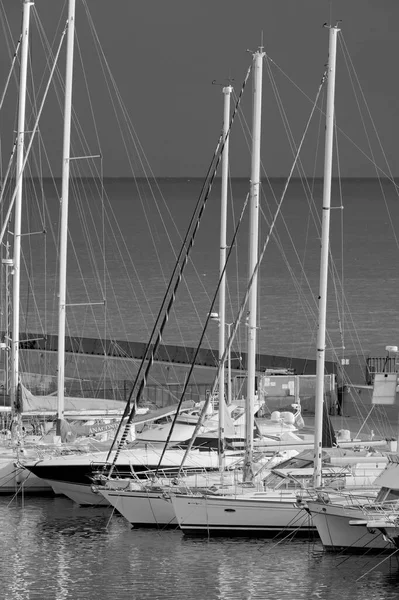 Italien Sizilien Mittelmeer Marina Ragusa Provinz Ragusa September 2021 Luxusyachten — Stockfoto
